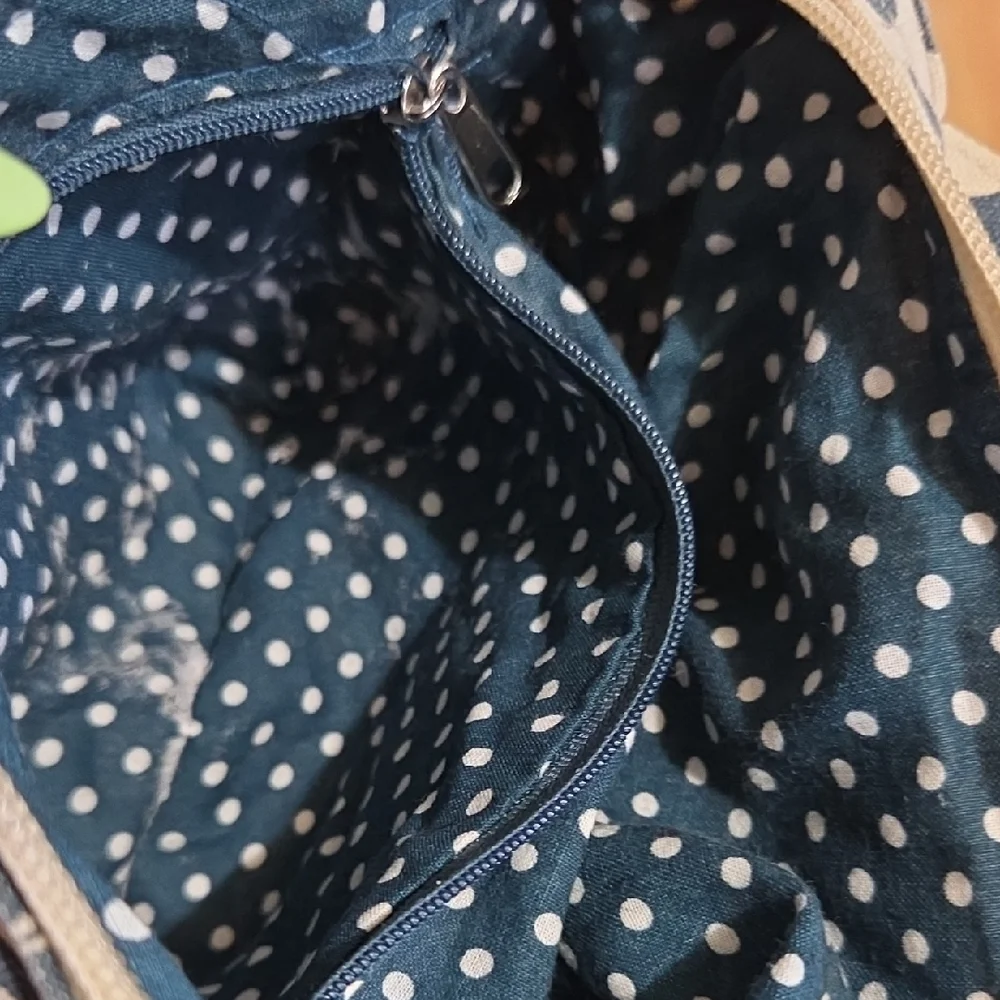 bungalow 360 Shark Print Mini Tote in Cream, Blue and Rust - Picture 5 of 10